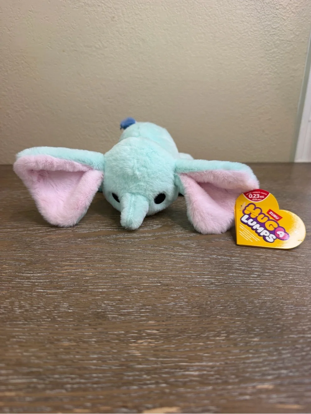 Zuru Hug-A-Lumps Eliza - FUZZY mini weighted blue elephant